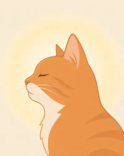 慵懒橘猫 · 极简头像